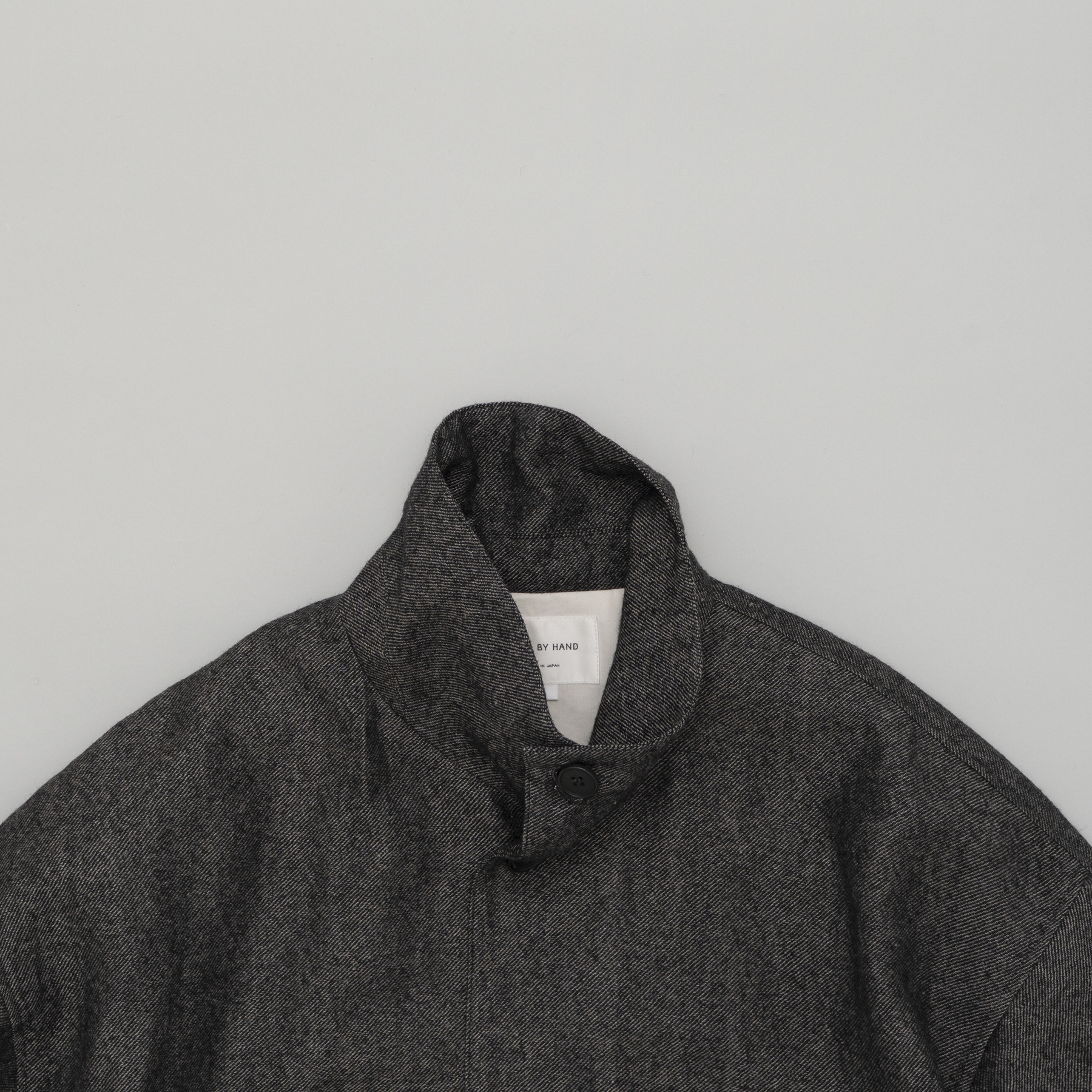 [STILL BY HAND] CO01263OS- Linen mixed wool coat BLACK 사이즈없음