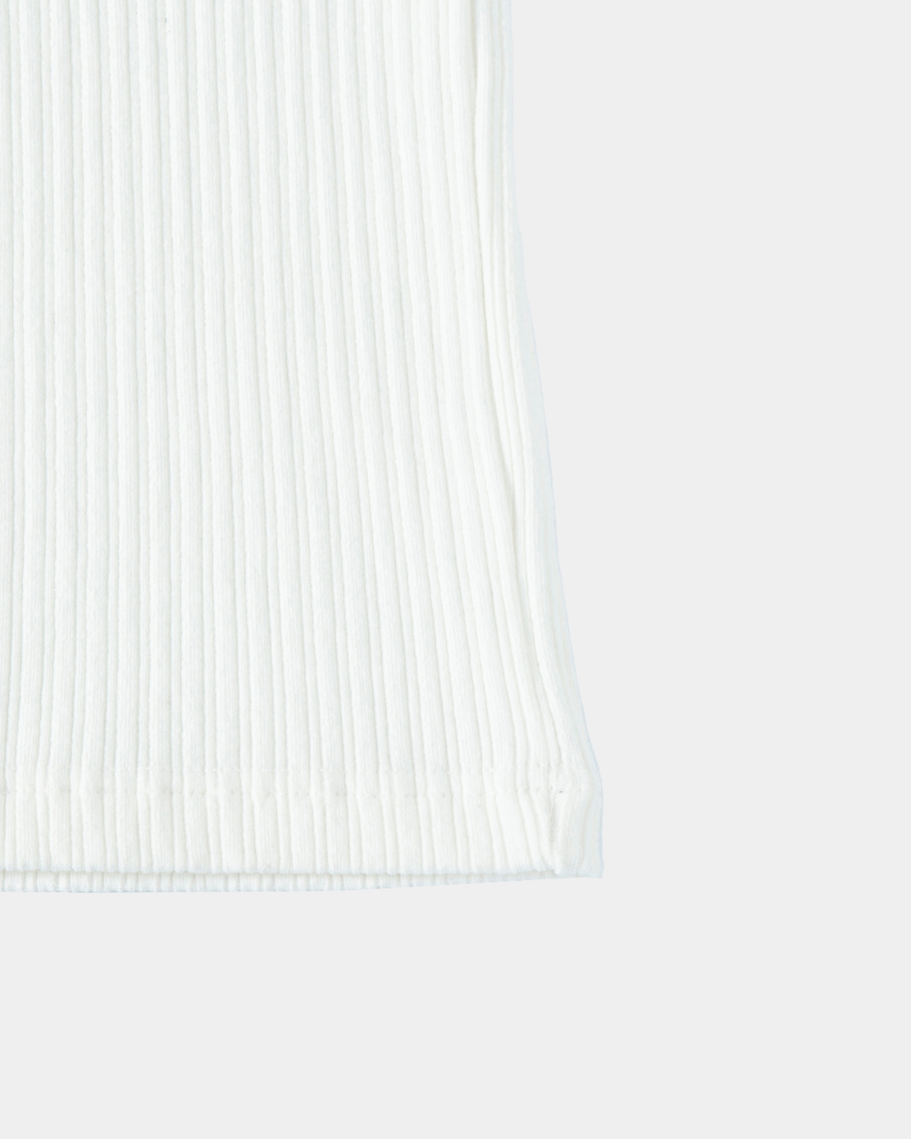 [kineto] Wale Cotton Henley Neck Top_White