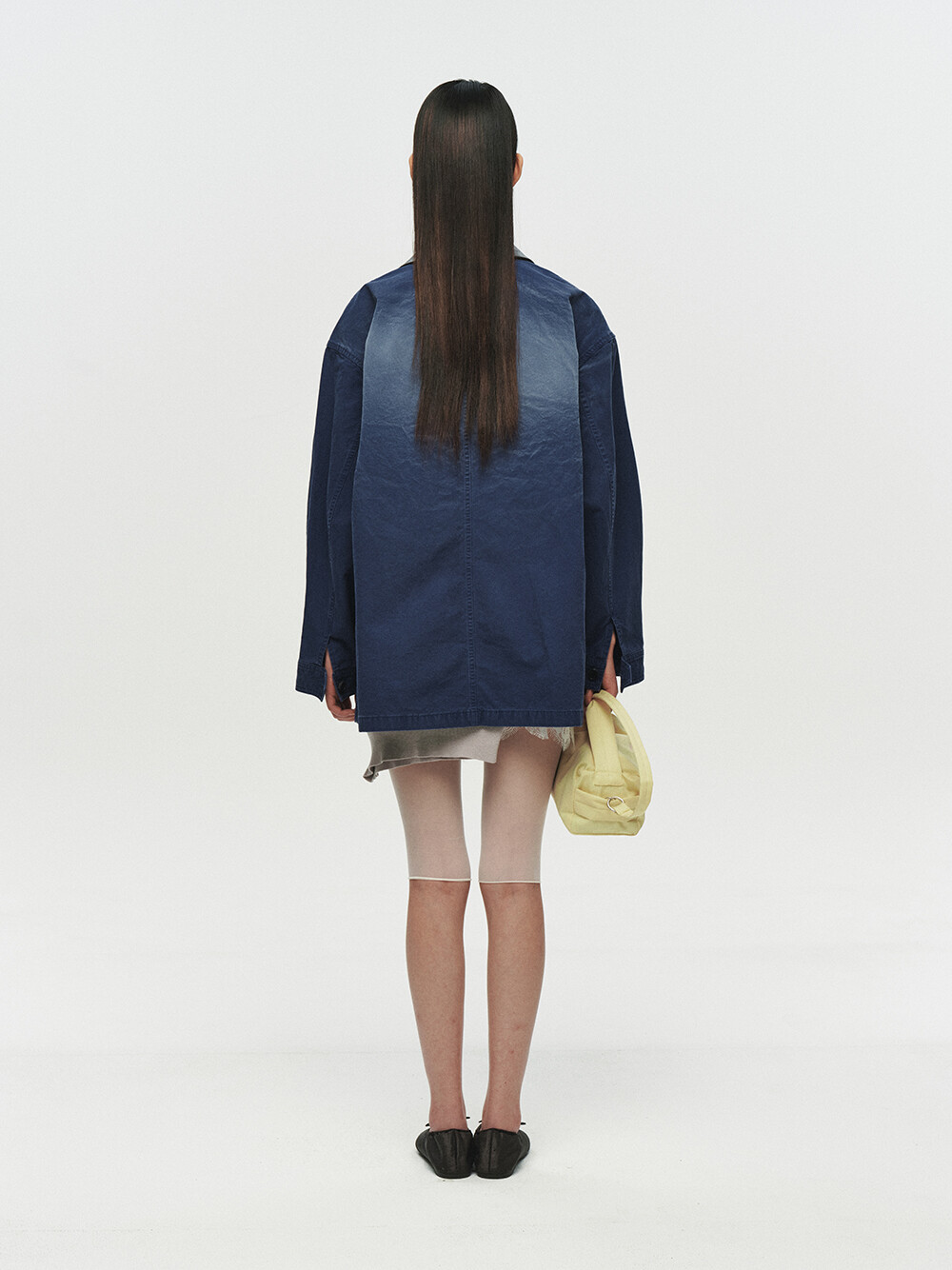 [HEUTE] CONTRAST COLLAR FIELD JACKET (NAVY)