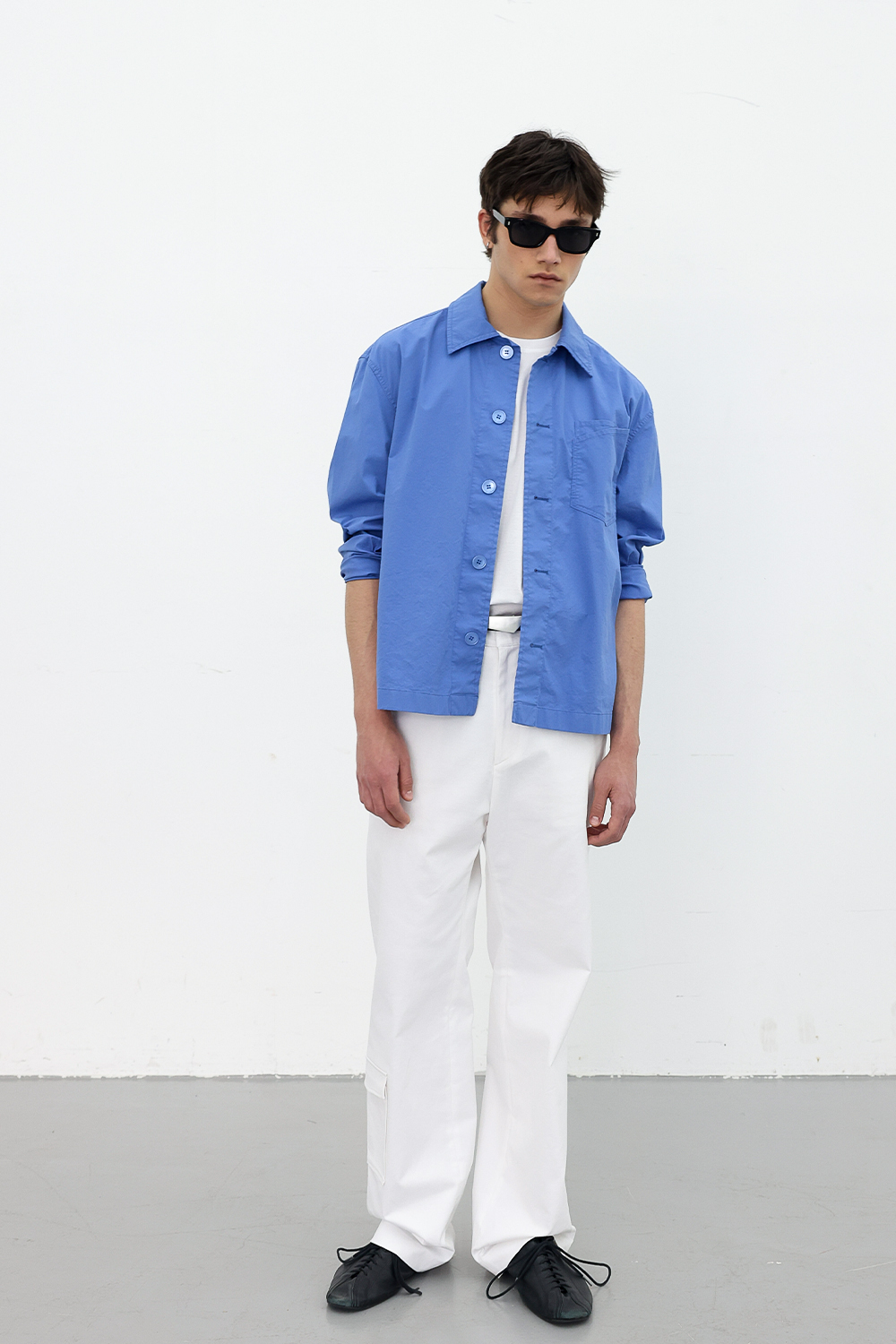 [ANYTIME LOREAK] AIRY WASHED SHIRT - BLUE