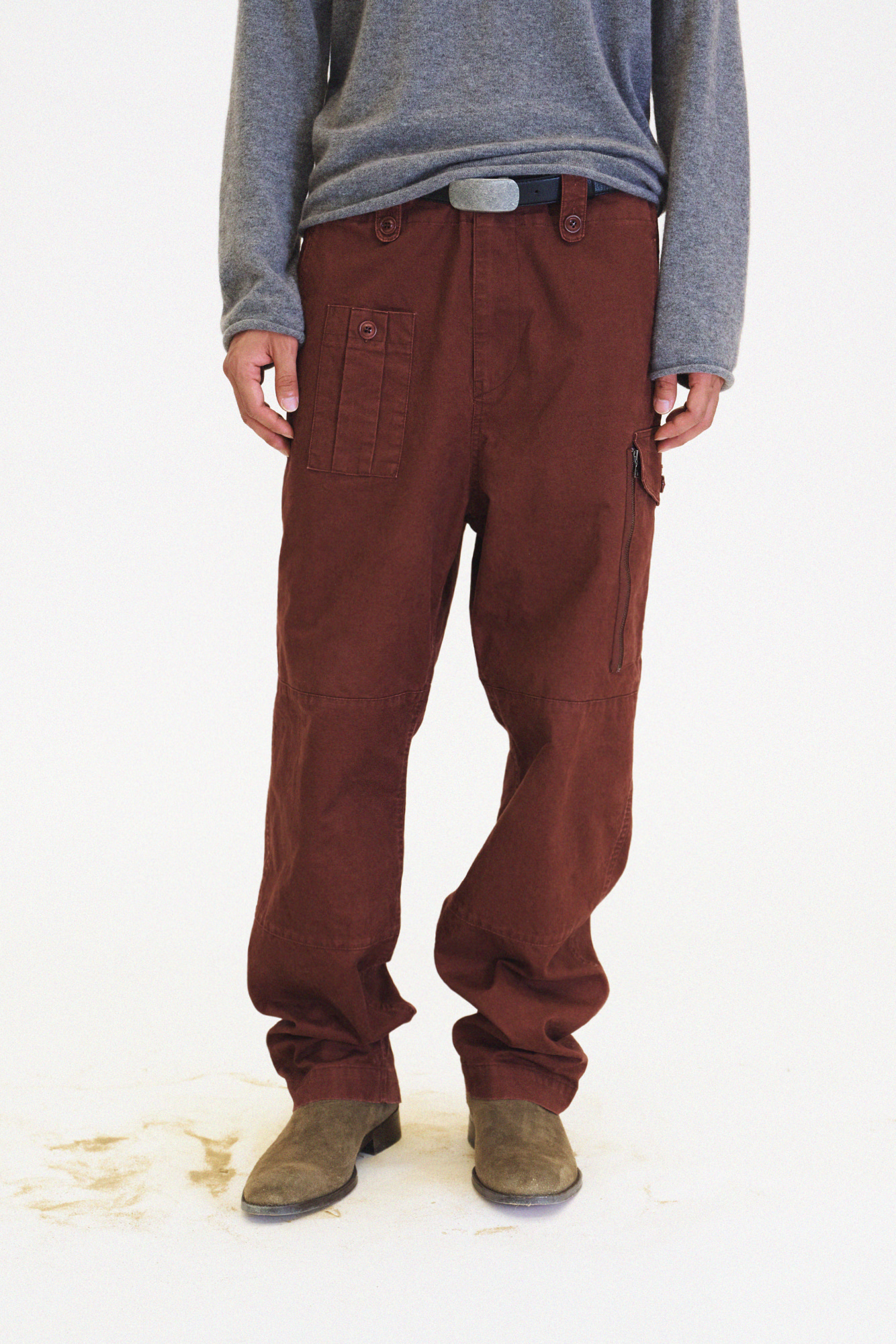 [SURFACE EDITION] WASHED COMBAT TROUSERS RED