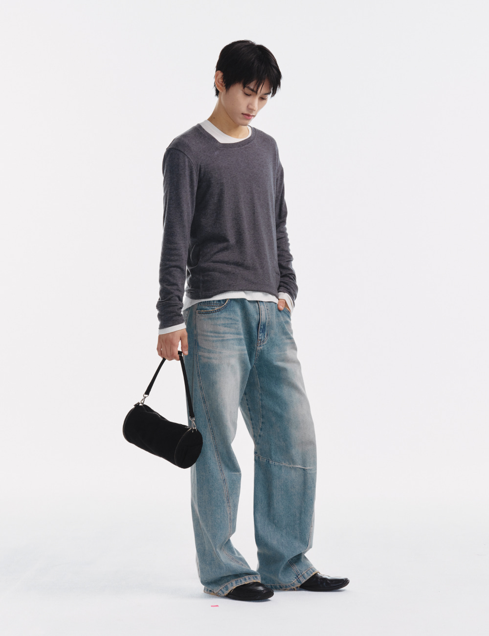 [GEN:RE] Archive Trouser Round Bag Black