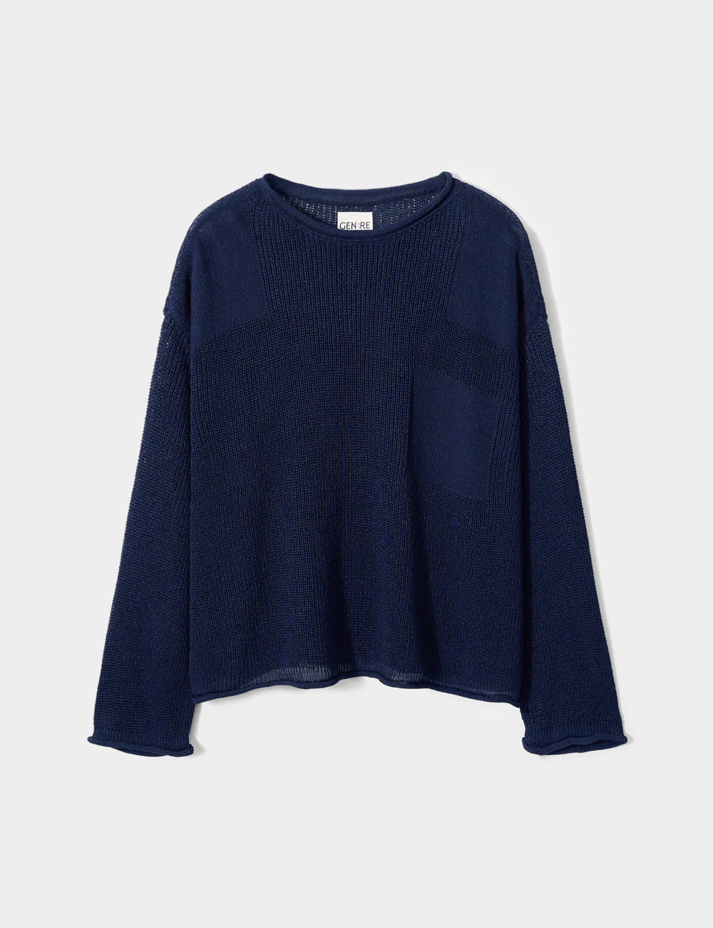 [GEN:RE] Canopy Mesh Knit Navy