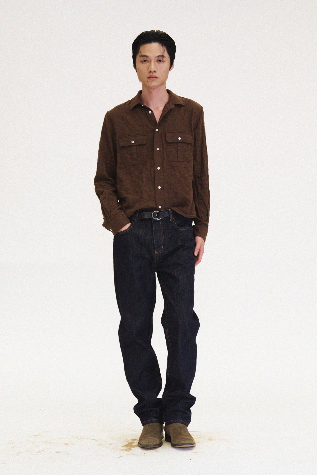 [SURFACE EDITION] BRUSHED WORK SHIRTS BROWN