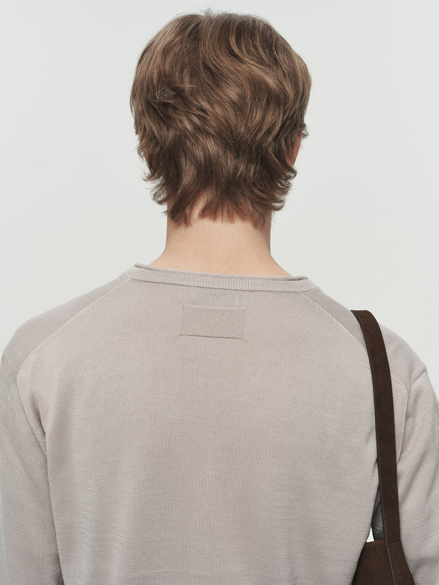 [HEUTE] NIEL COTTON V-NECK KNIT (L/GREY)