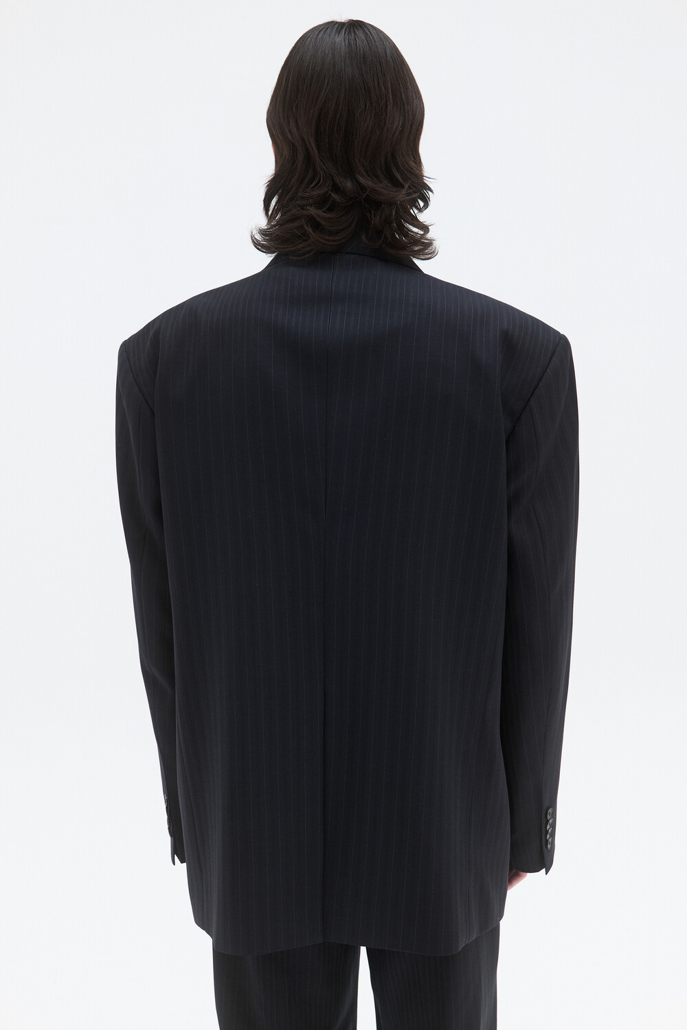 [WINDER] CORE SINGLE TAILORED JACKET -STRIPE DEEP NAVY