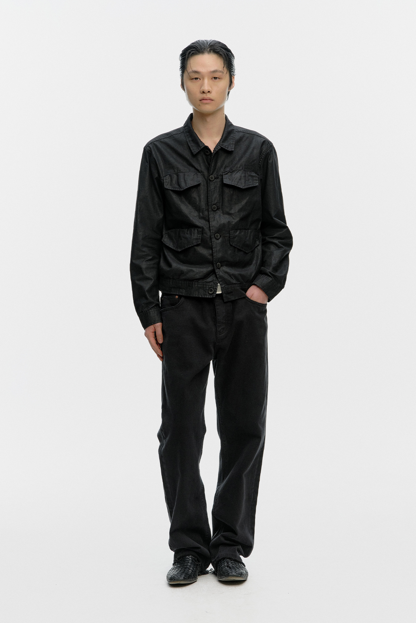 [SURFACE EDITION] FLANNEL 4-POCKET JACKET BLACK