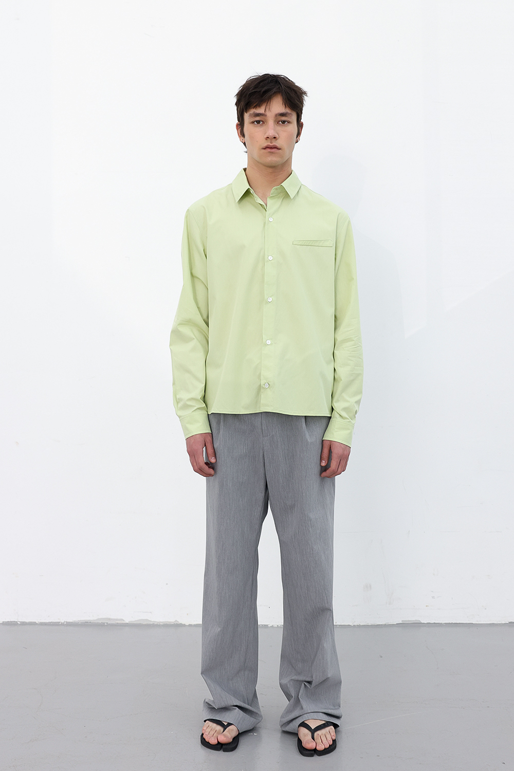 [ANYTIME LOREAK] FREESIA BLOOM SHIRT - LIME