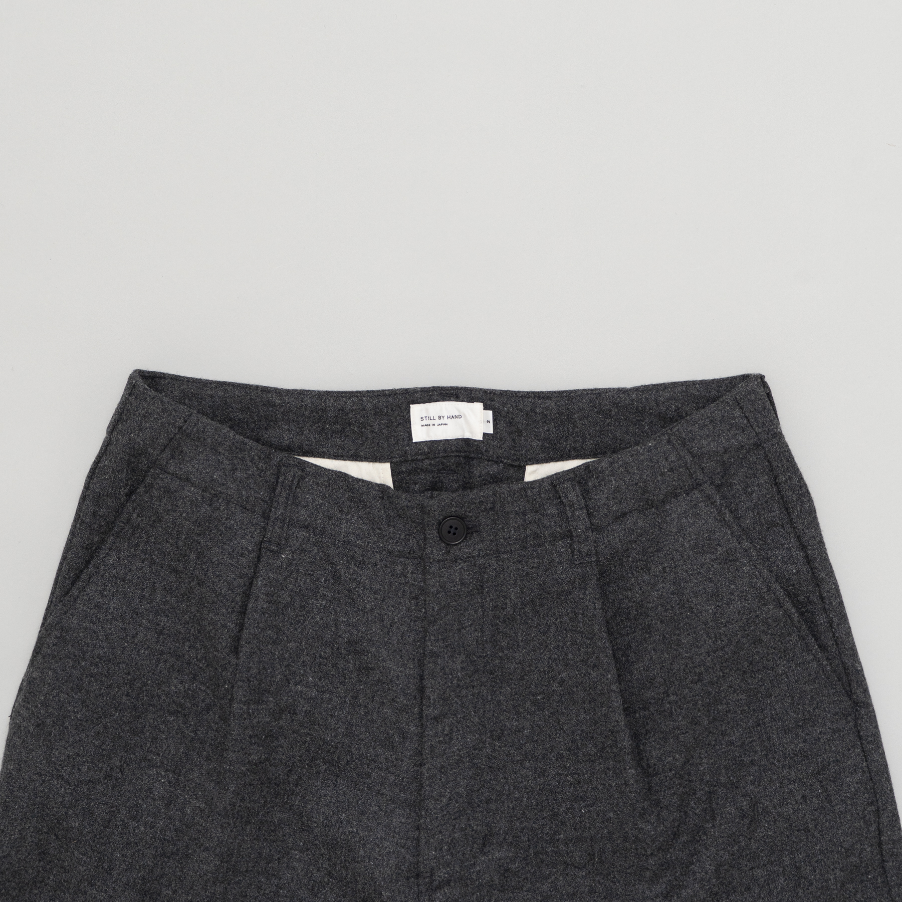 [STILL BY HAND] PT08263OS- W/N wide pants BLACK