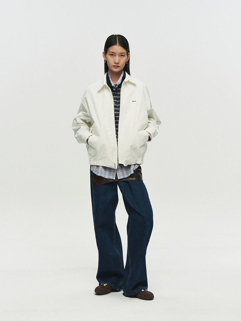 [HEUTE] MARTIN STRUCTURED BOMBER JACKET (OFF WHITE)
