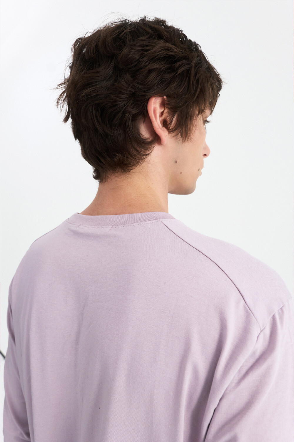 [WINDER] MODAL BLEND JERSEY TOP -MUTED LAVENDER