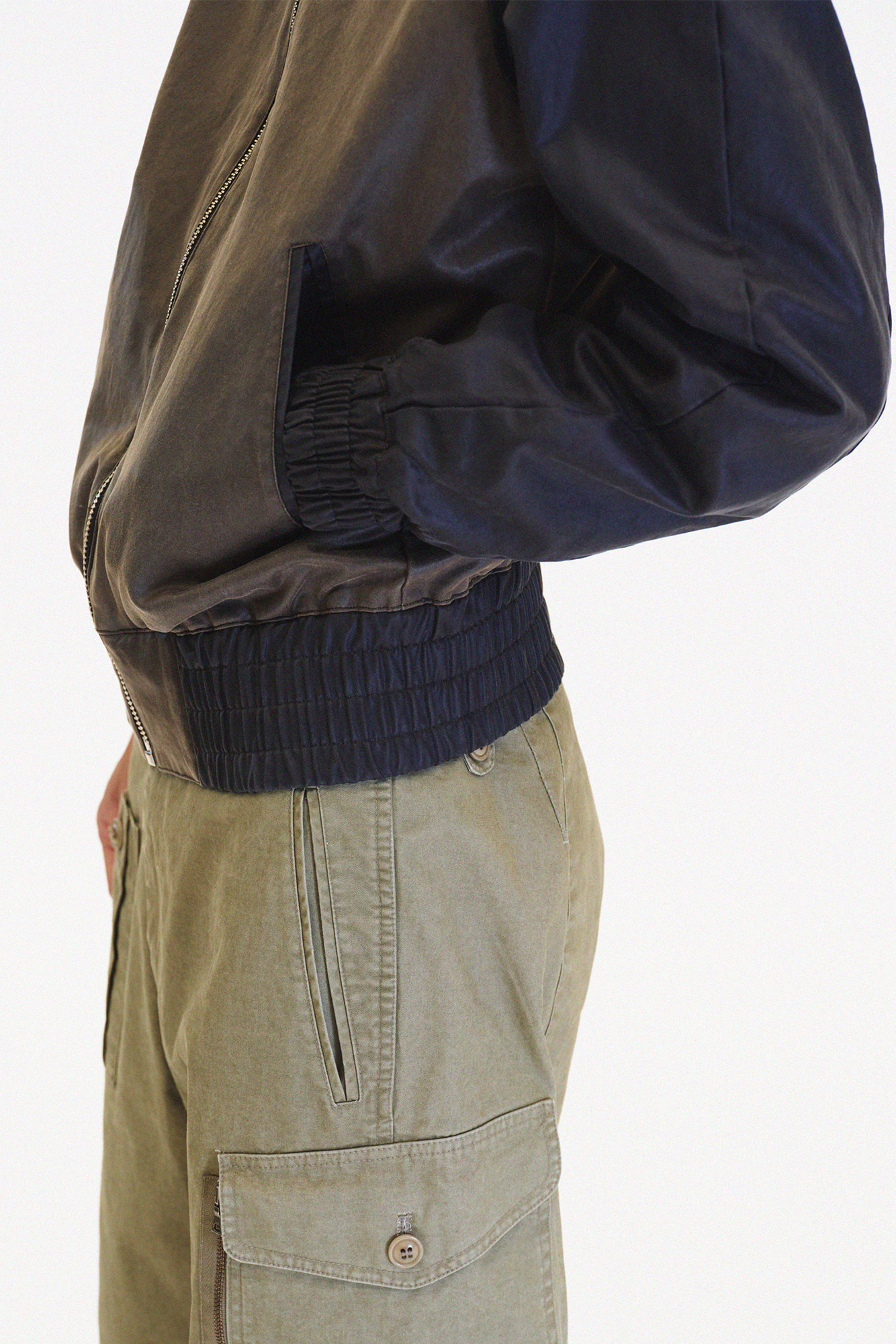 [SURFACE EDITION] CONTRAST ZIP UP JACKET BROWN