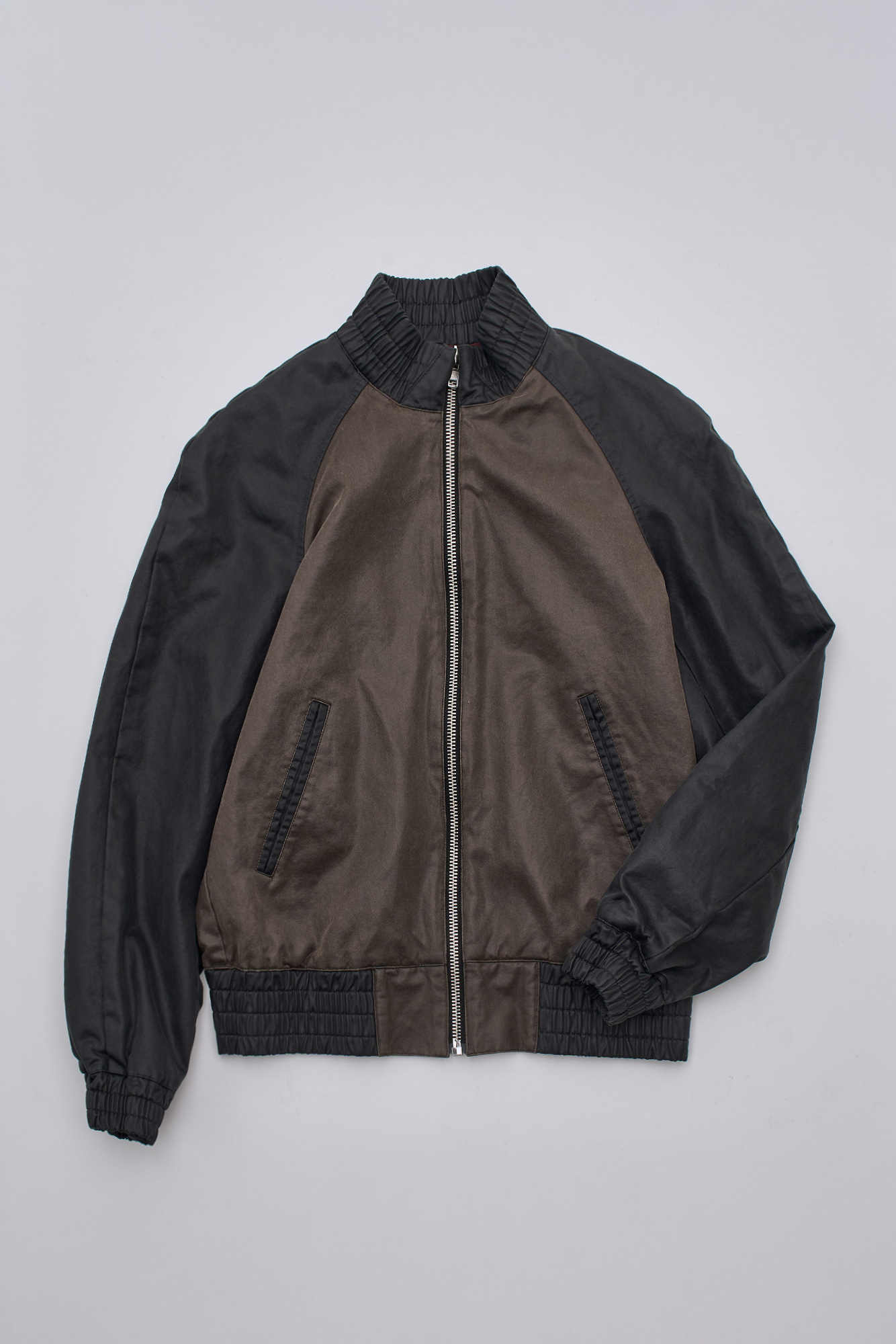 [SURFACE EDITION] CONTRAST ZIP UP JACKET BROWN