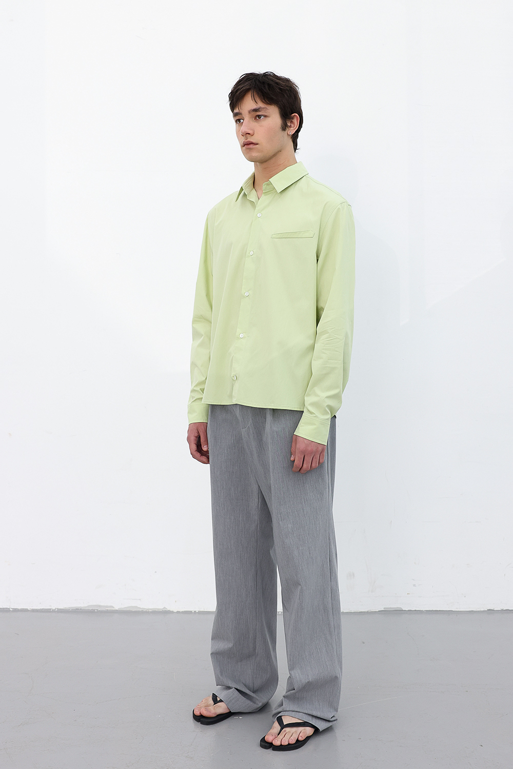 [ANYTIME LOREAK] FREESIA BLOOM SHIRT - LIME