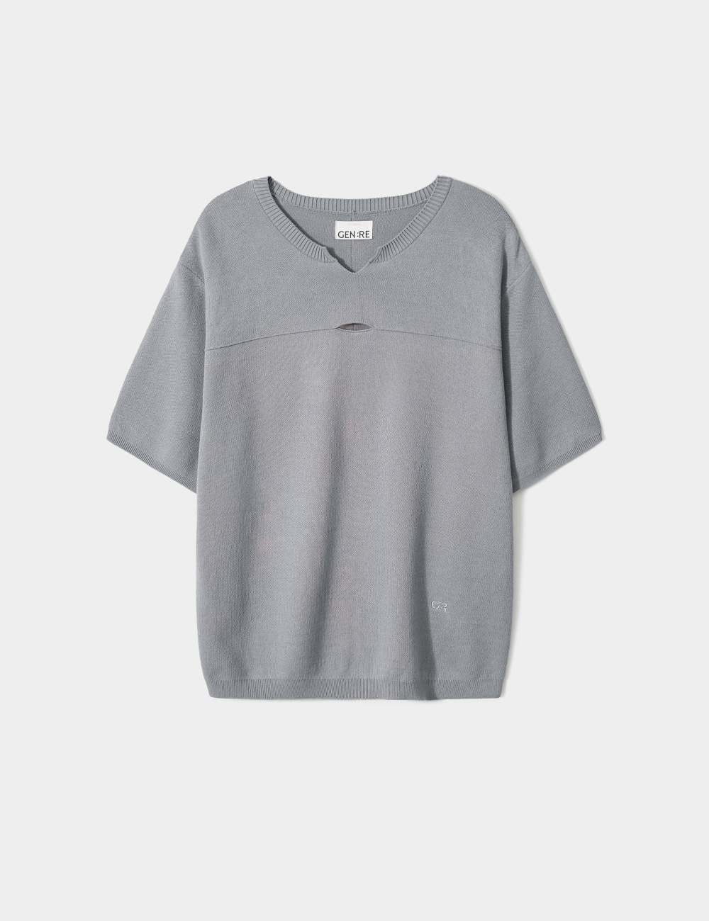 [GEN:RE] Your Way Slit Half Knit Gray