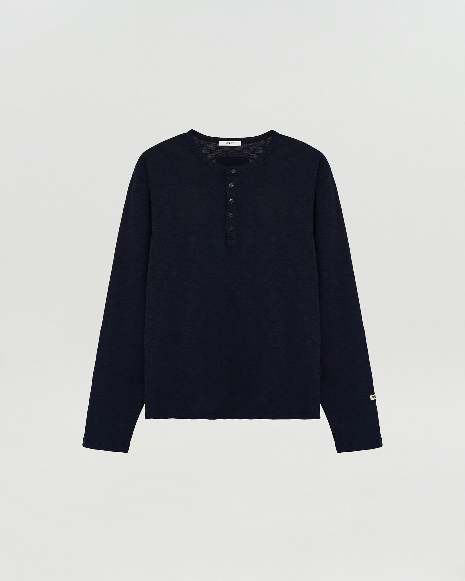 [HEUTE] BASE SLUB HENLEY NECK T-SHIRT (NAVY)