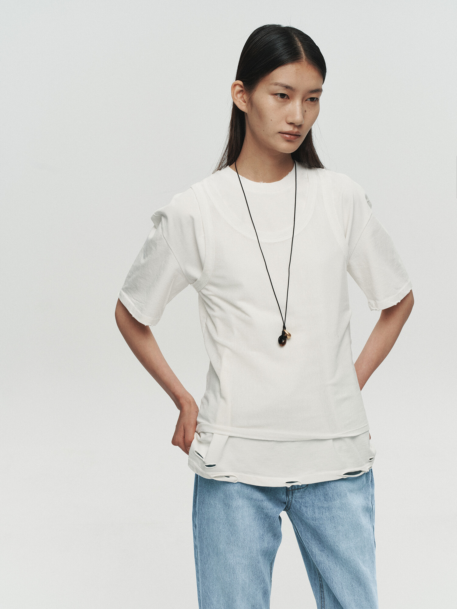[HEUTE] HET AGED T-SHIRT (WHITE)