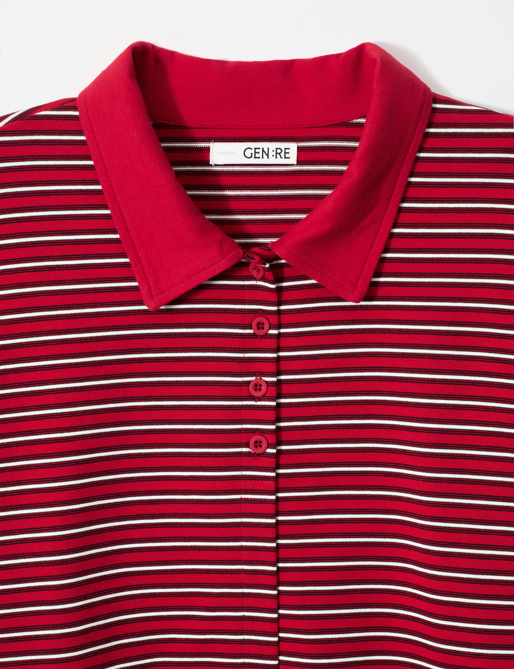[GEN:RE] Any Way Pique Shirt Red