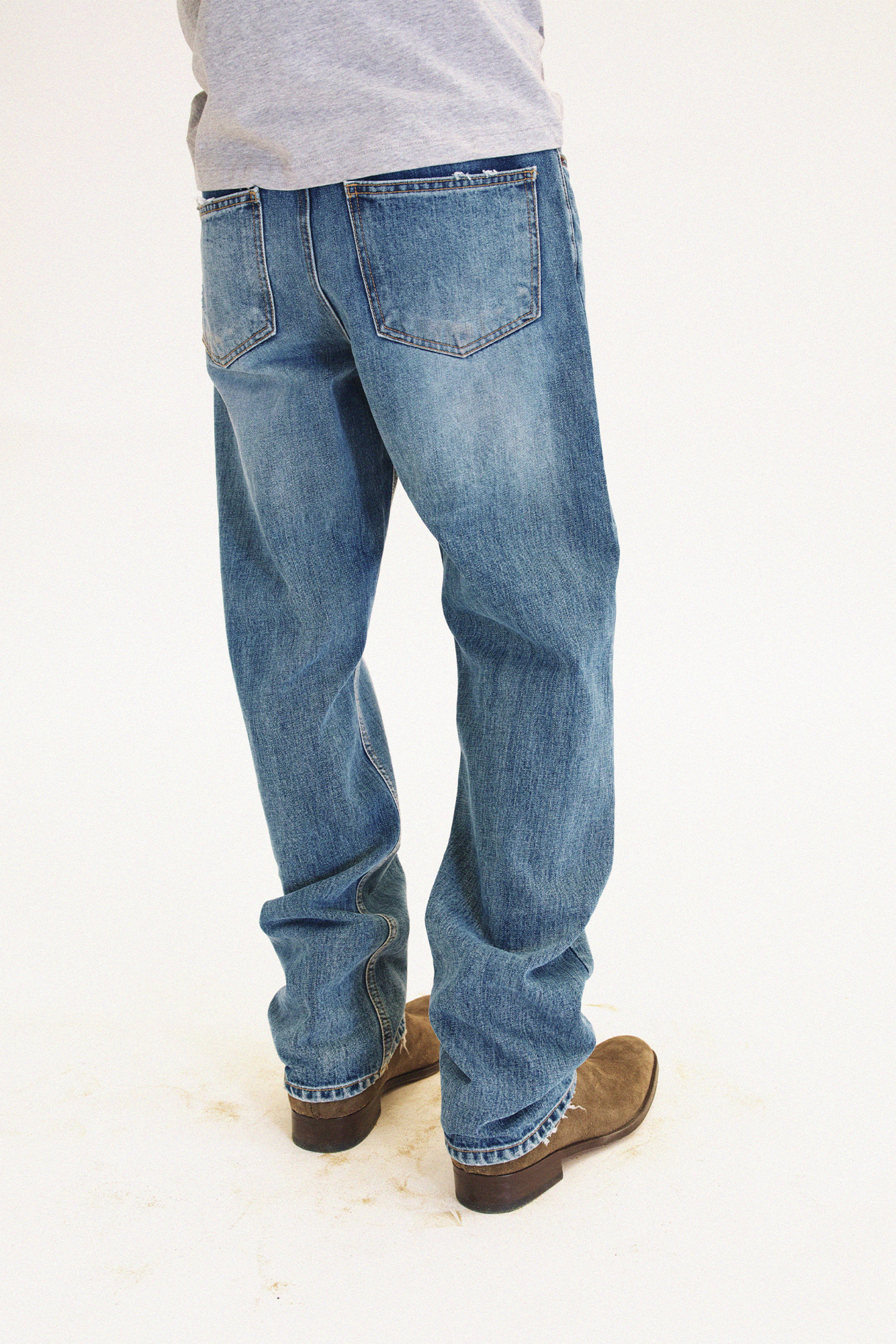 [SURFACE EDITION] STAIN STRAIGHT DENIM PANTS INDIGO