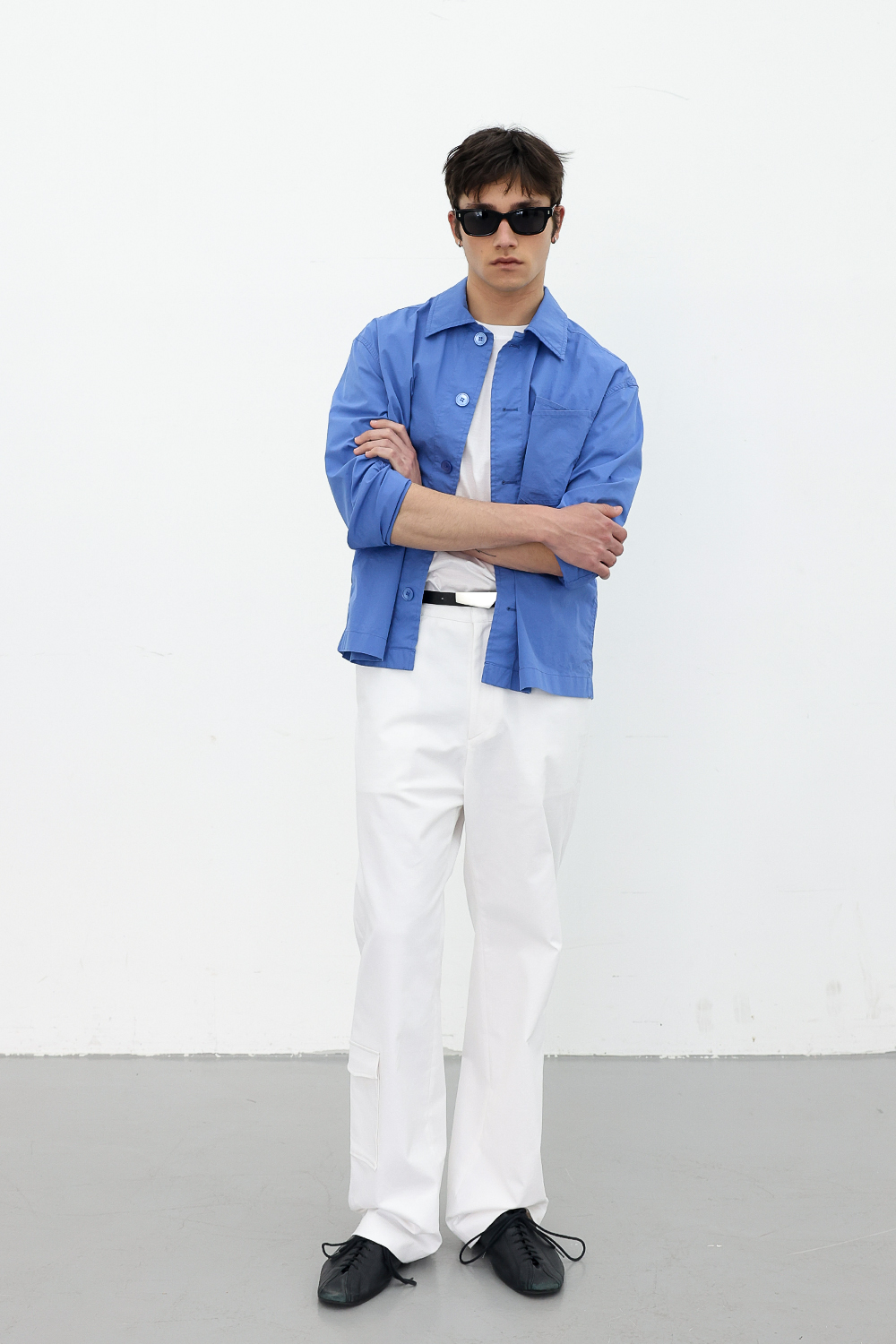 [ANYTIME LOREAK] AIRY WASHED SHIRT - BLUE