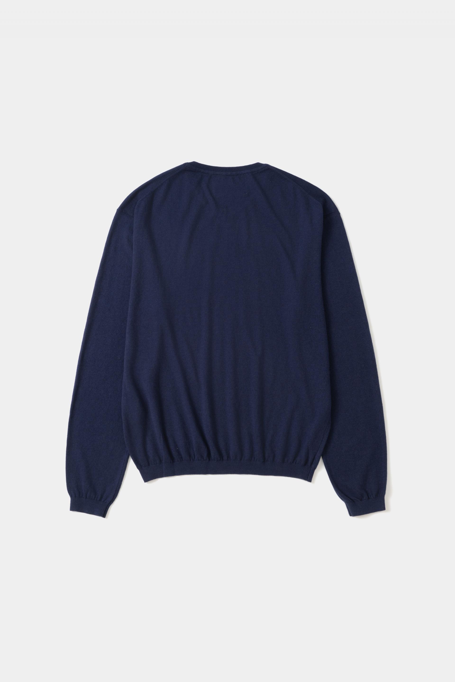 [KANGJUNGSEOK] V NECK KNIT NAVY