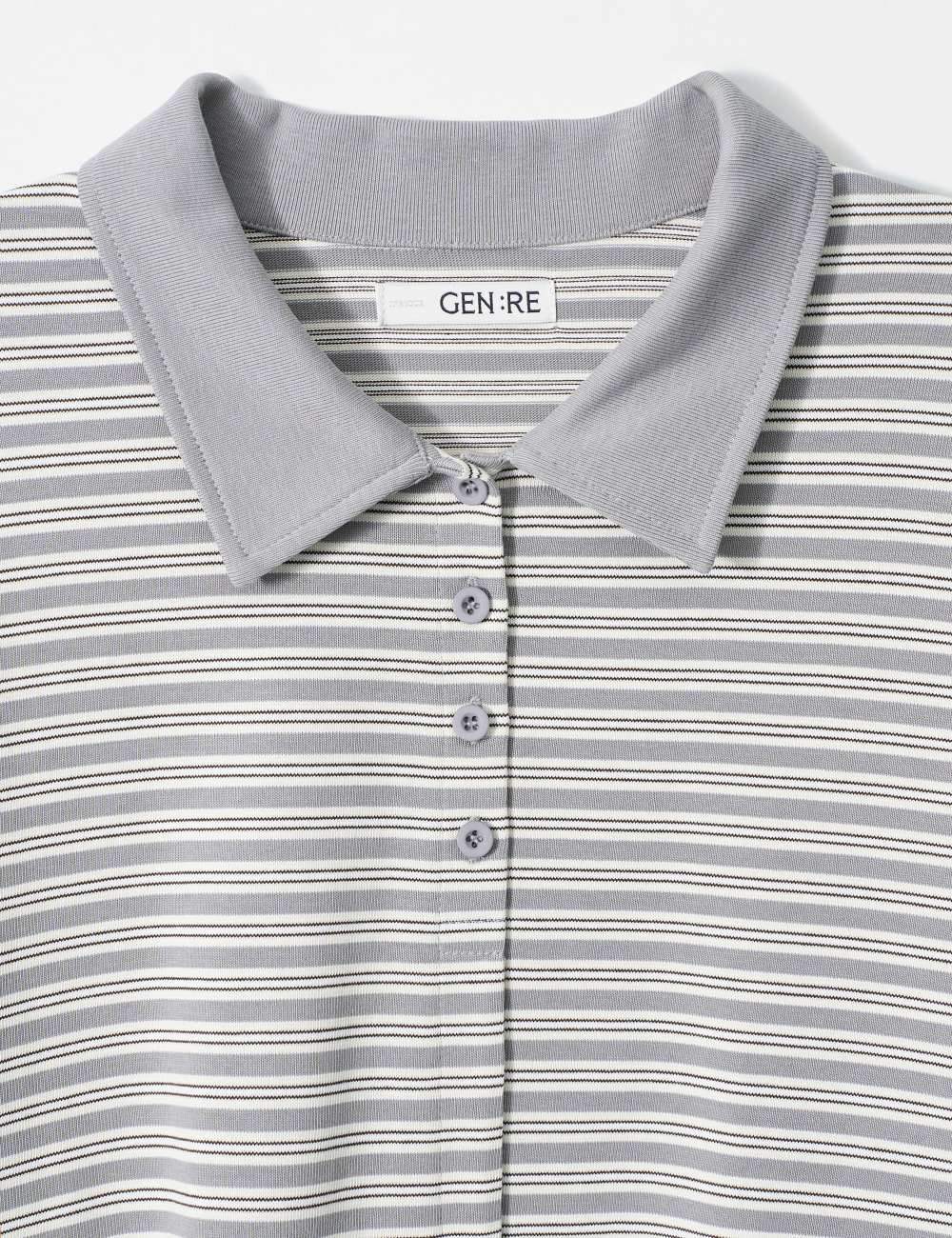 [GEN:RE] Any Way Pique Shirt Gray