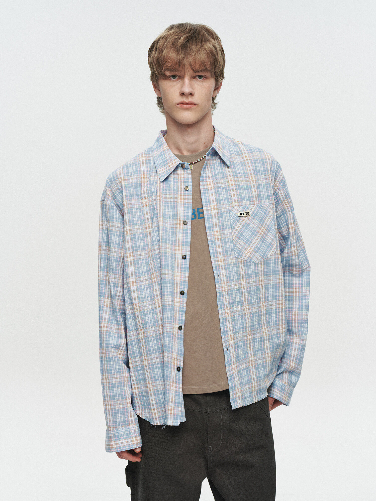 [HEUTE] REGULAR COLLAR MARCO SHIRT (BLUE)