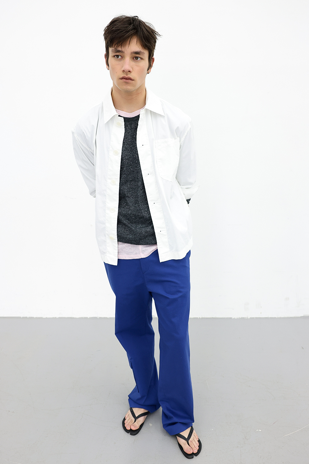 [ANYTIME LOREAK] AIRY WASHED SHIRT -WHITE