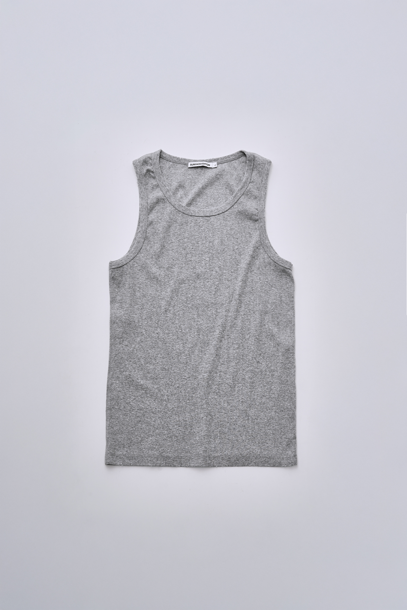 [SURFACE EDITION] DAMAGED RIBBED SLEEVELESS GRAY