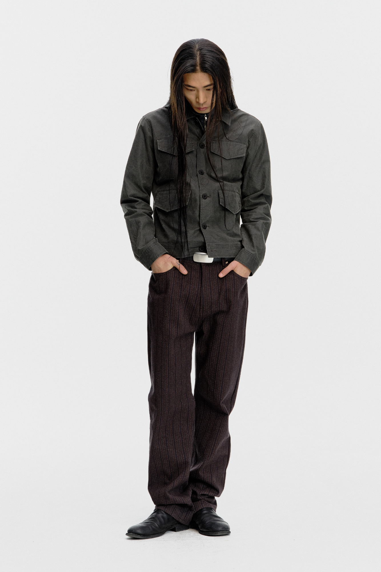 [SURFACE EDITION] FLANNEL 4-POCKET JACKET CHARCOAL