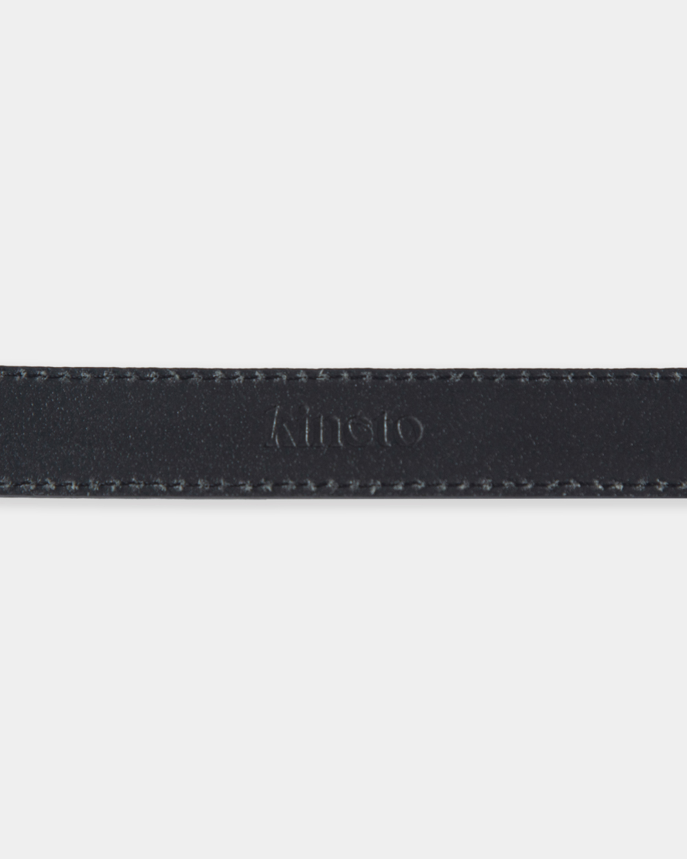 [kineto] Oblong Leather Buckle Belt_Silver