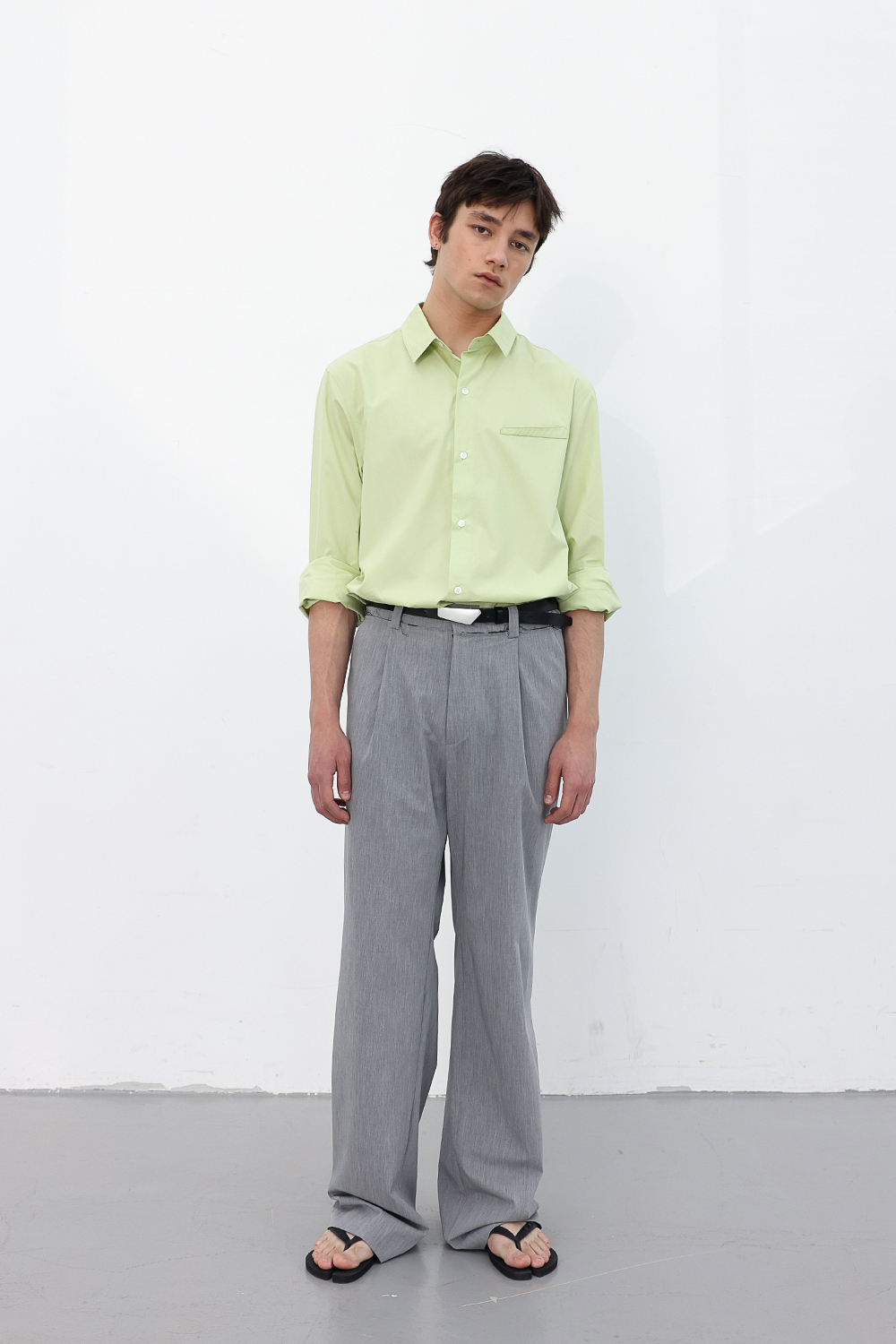[ANYTIME LOREAK] FREESIA BLOOM SHIRT - LIME