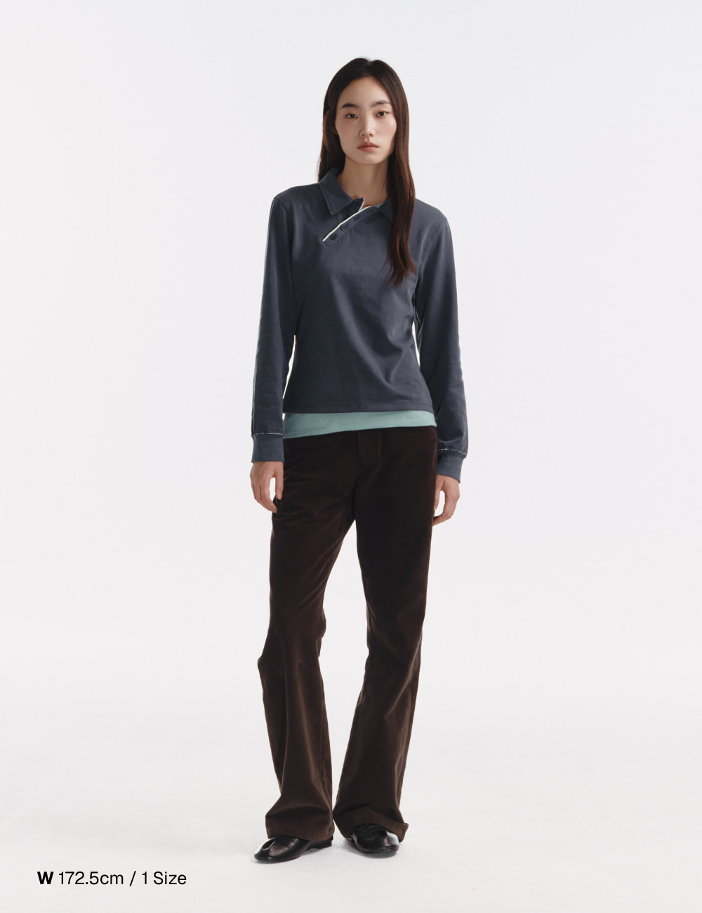 [GEN:RE] Pivot Tape Polo Shirt Navy