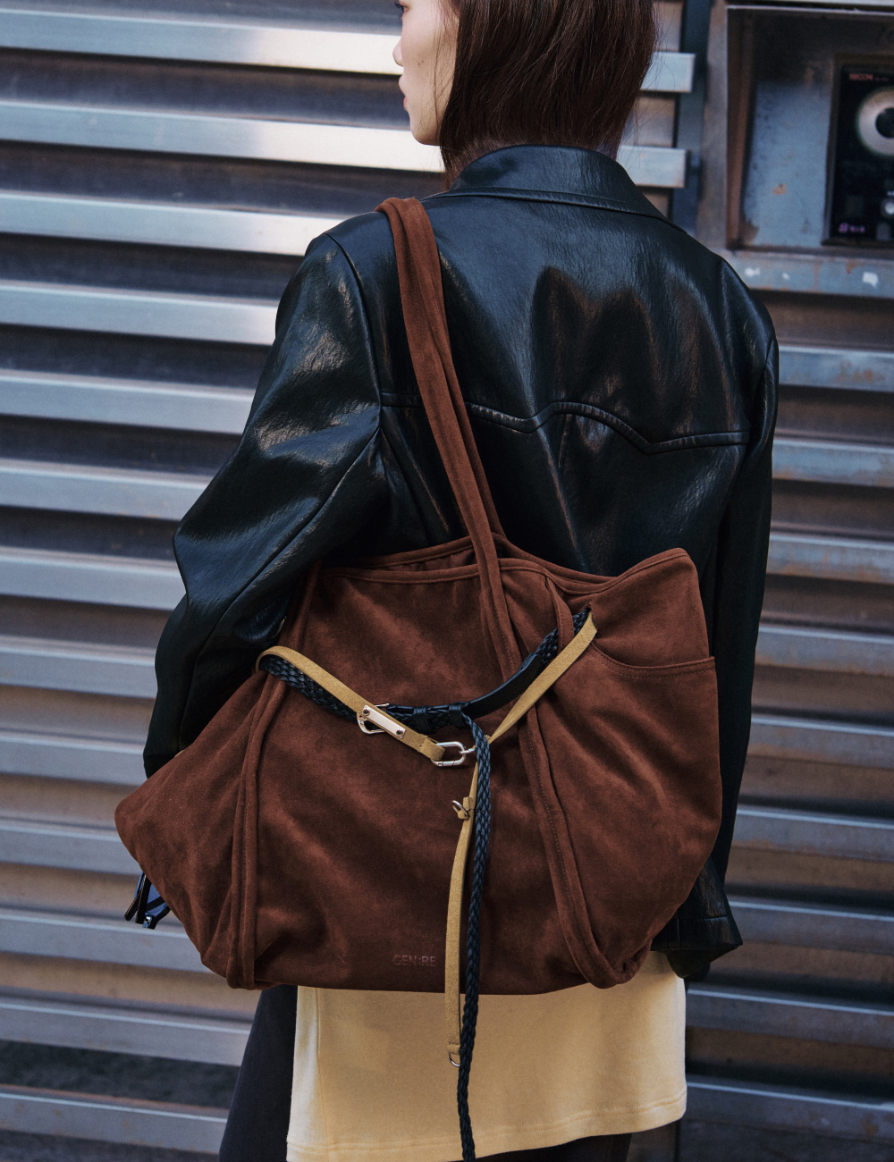 [GEN:RE] Archive Trouser Leather Bag Brown