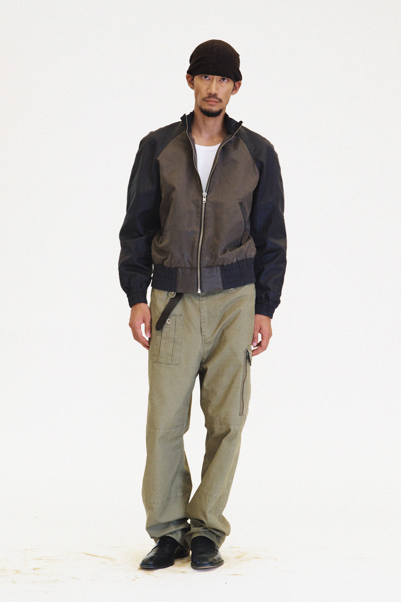 [SURFACE EDITION] CONTRAST ZIP UP JACKET BROWN