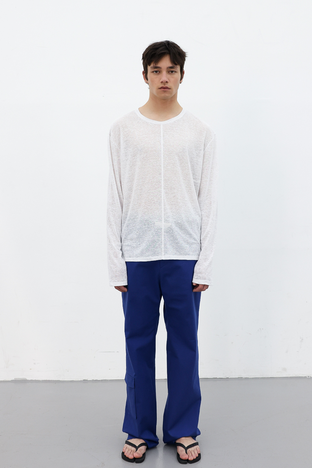 [ANYTIME LOREAK] CAMELLIA LAYERED TEE - WHITE/PINK