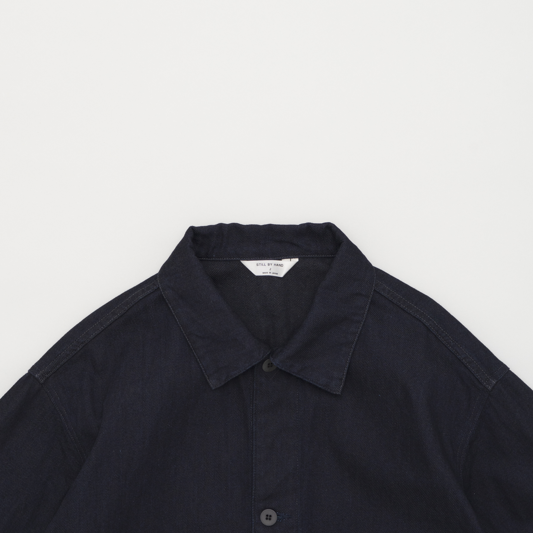 [STILL BY HAND] DN02263OS - 12oz denim jacket BLACK