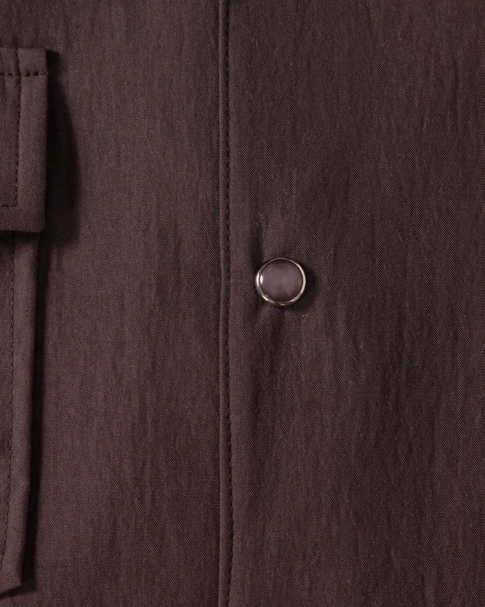 [kineto] Éclat Snap Open Collar Shirt_Plum