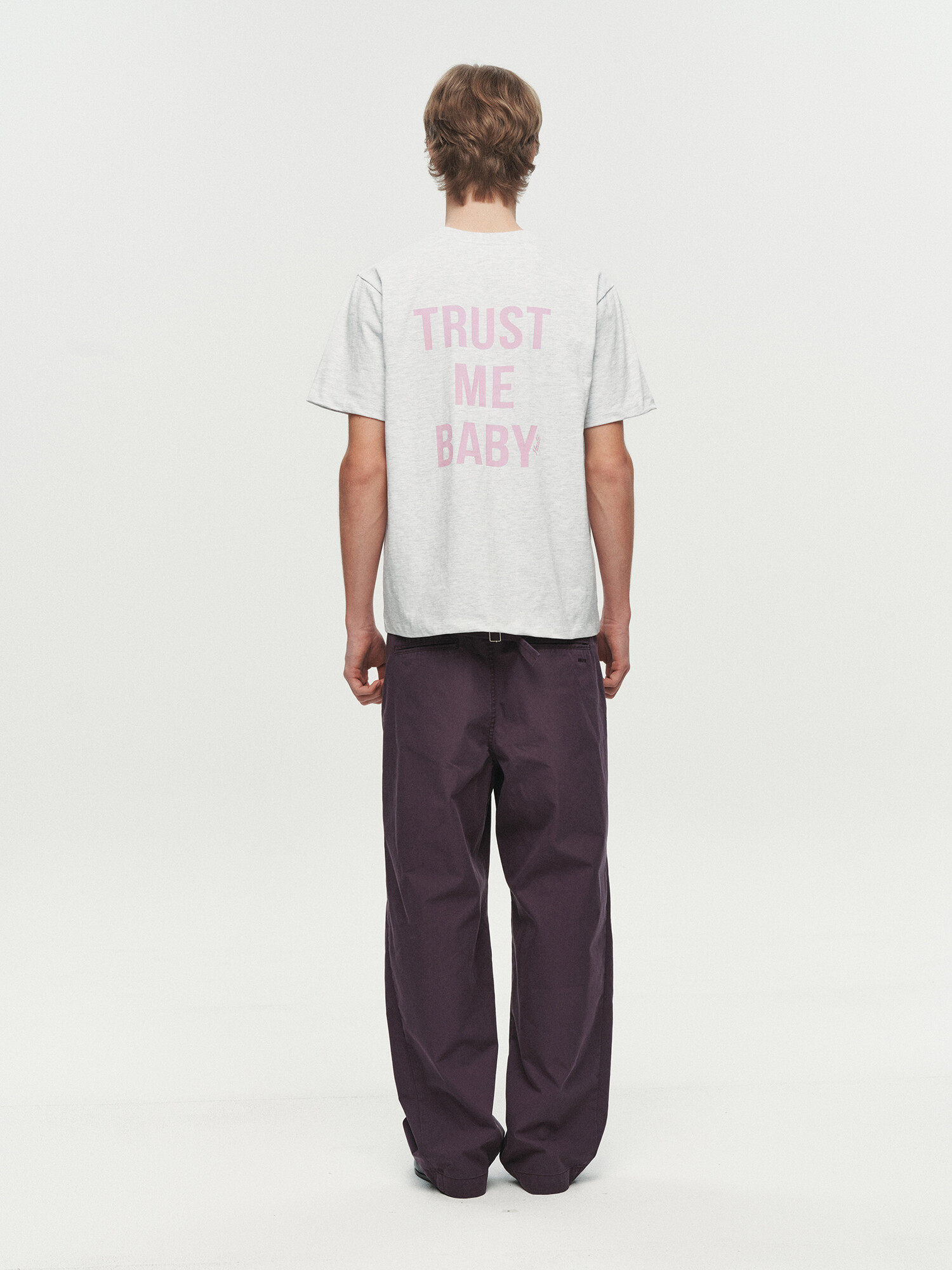 [HEUTE] CURVE LINE WIDE PANTS (PURPLE)