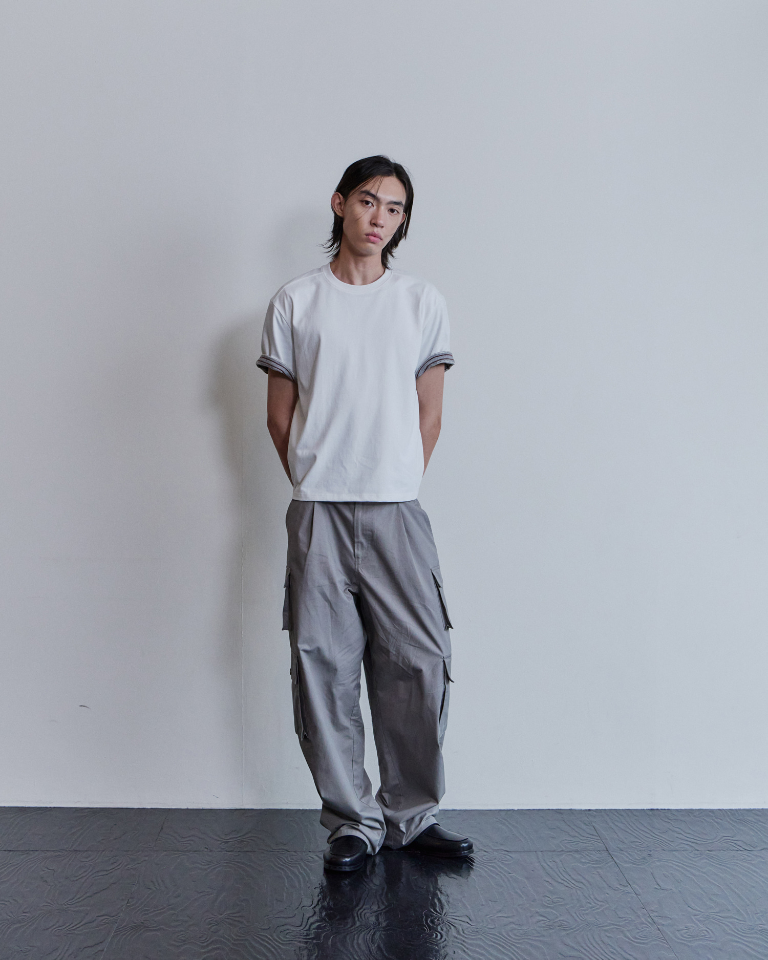 [WAVINESS] Stripe Layered T-shirts - White