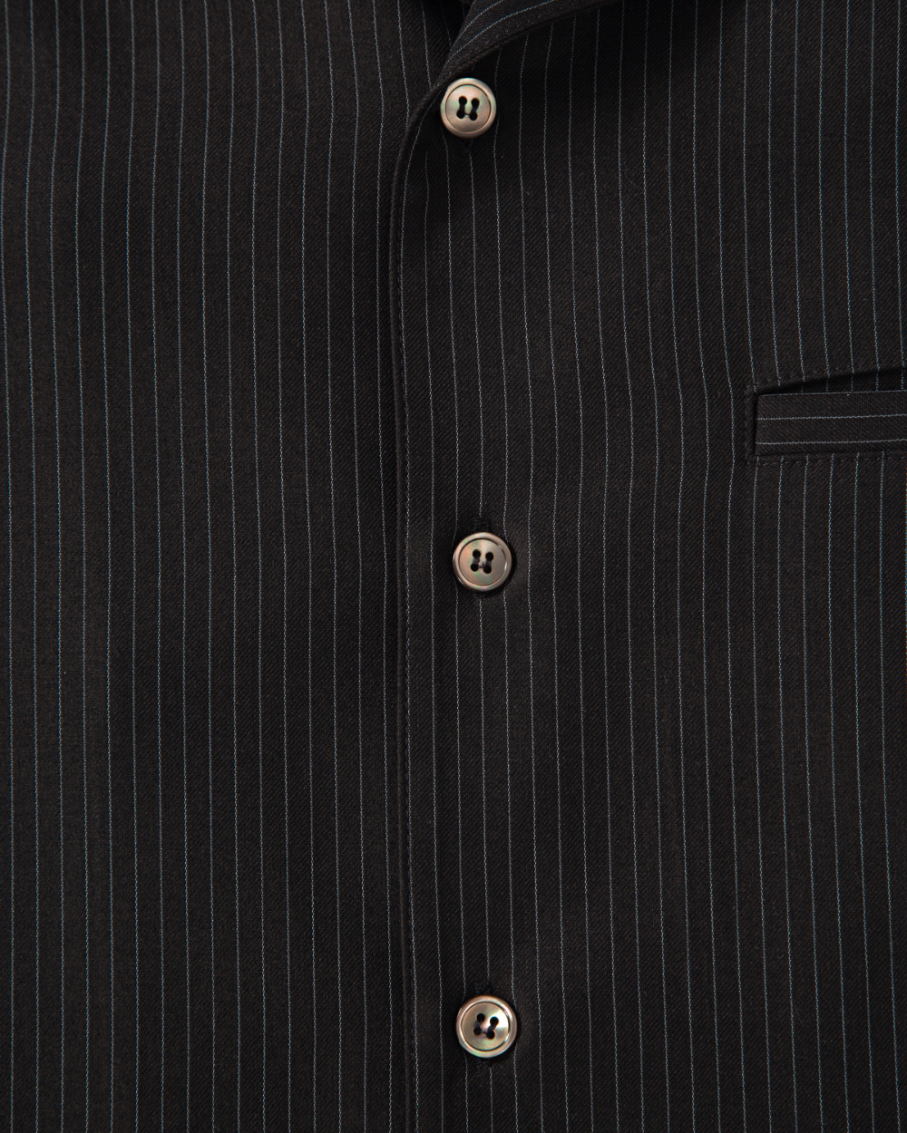 [kineto] Refined Wool Stripe Shirt_Dark Brown