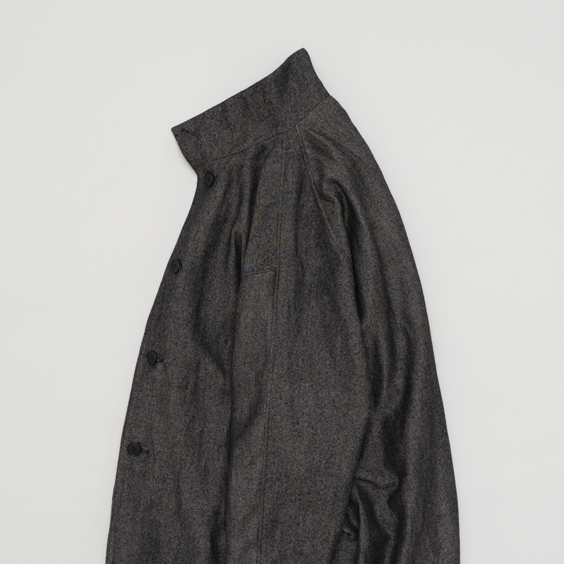 [STILL BY HAND] CO01263OS- Linen mixed wool coat BLACK 사이즈없음