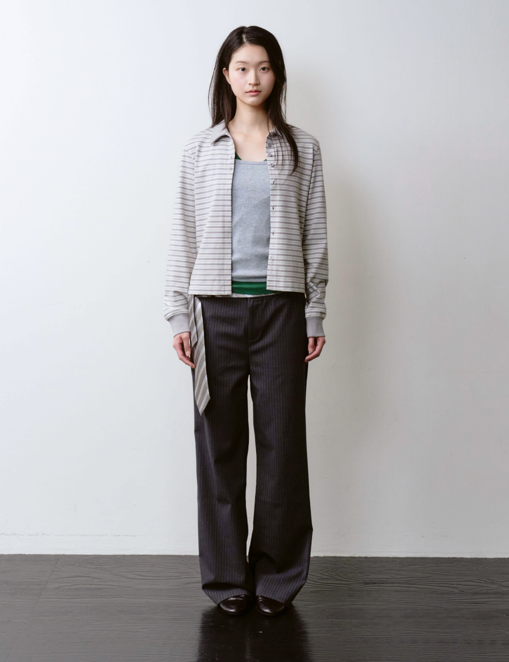 [GEN:RE] Any Way Pique Shirt Gray