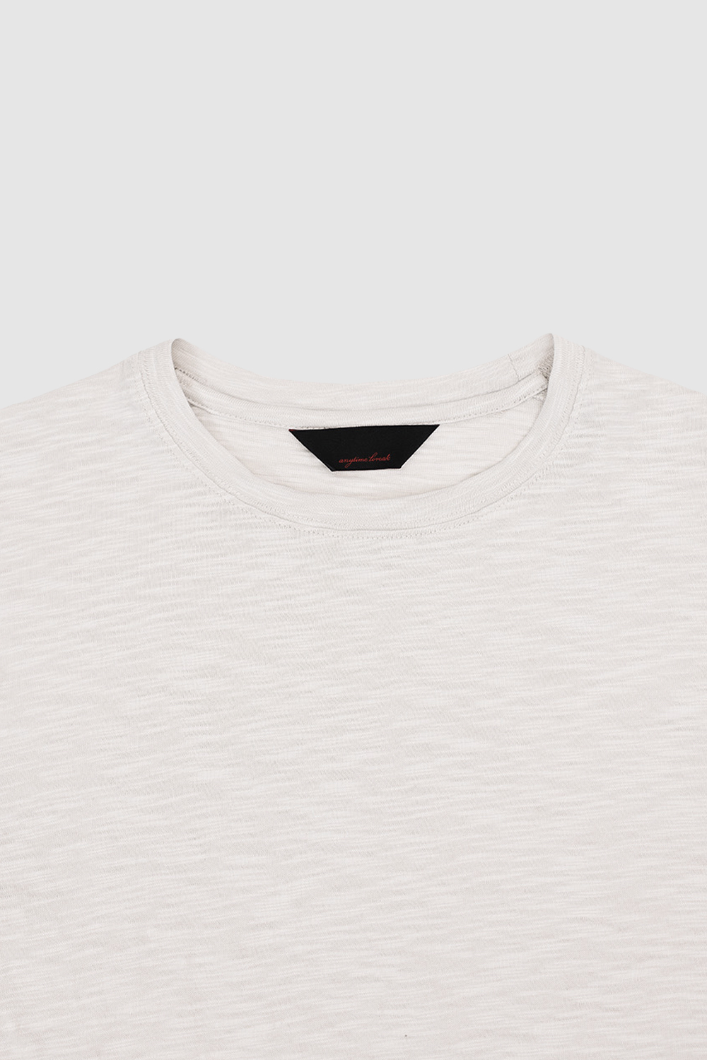 [ANYTIME LOREAK] FADE SLUB HALF T-SHIRT - OATMEAL