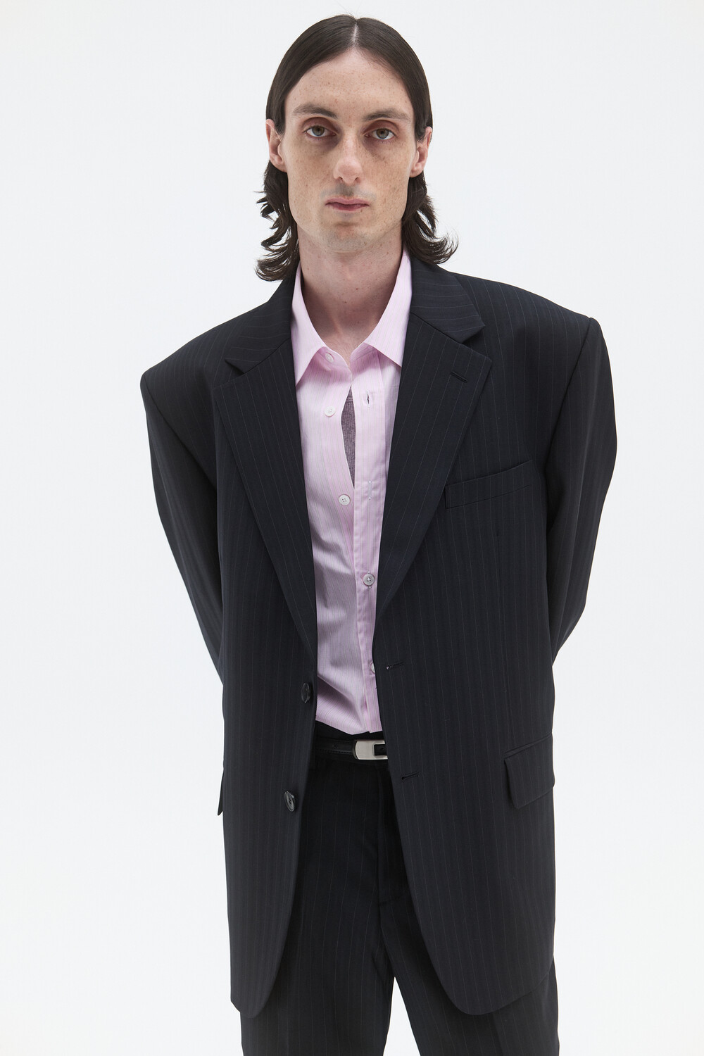 [WINDER] CORE SINGLE TAILORED JACKET -STRIPE DEEP NAVY