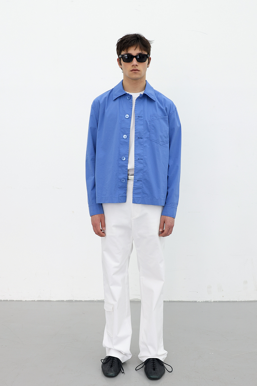 [ANYTIME LOREAK] AIRY WASHED SHIRT - BLUE