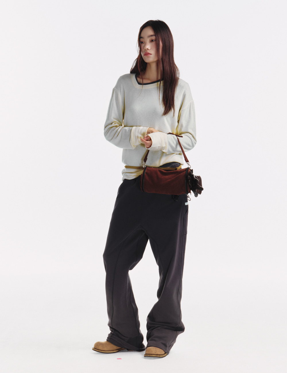 [GEN:RE] Archive Trouser Round Bag Brown