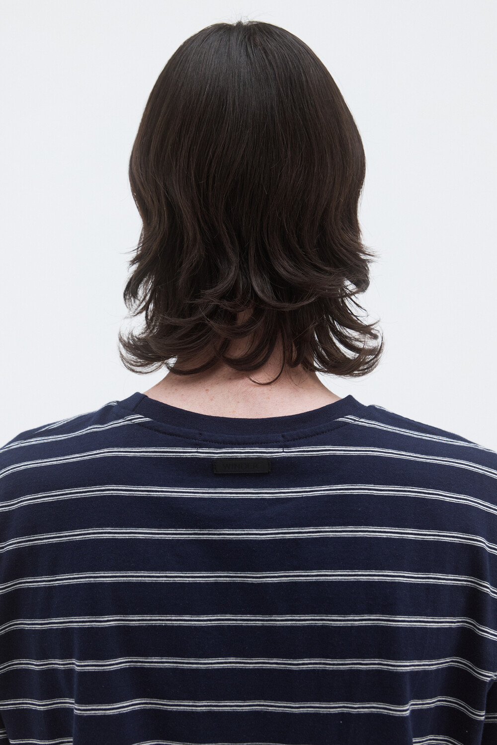 [WINDER] STRIPED COTTON TOP - NAVY