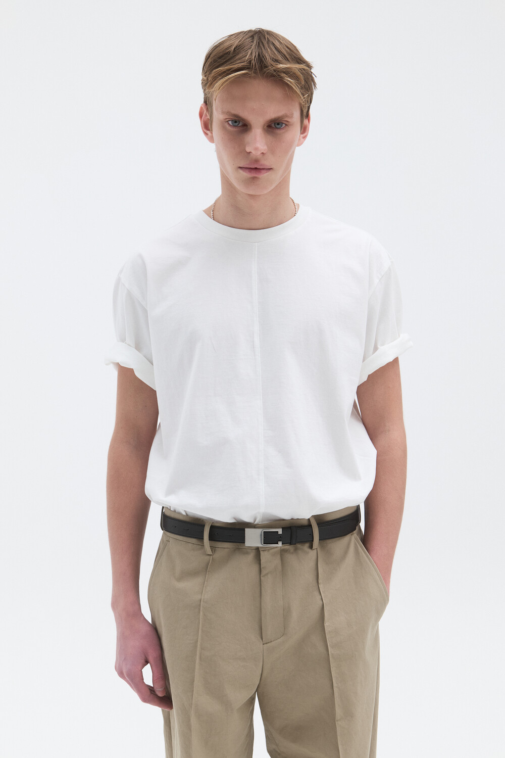 [WINDER] CF COTTON T-SHIRTS - NATURAL WHITE