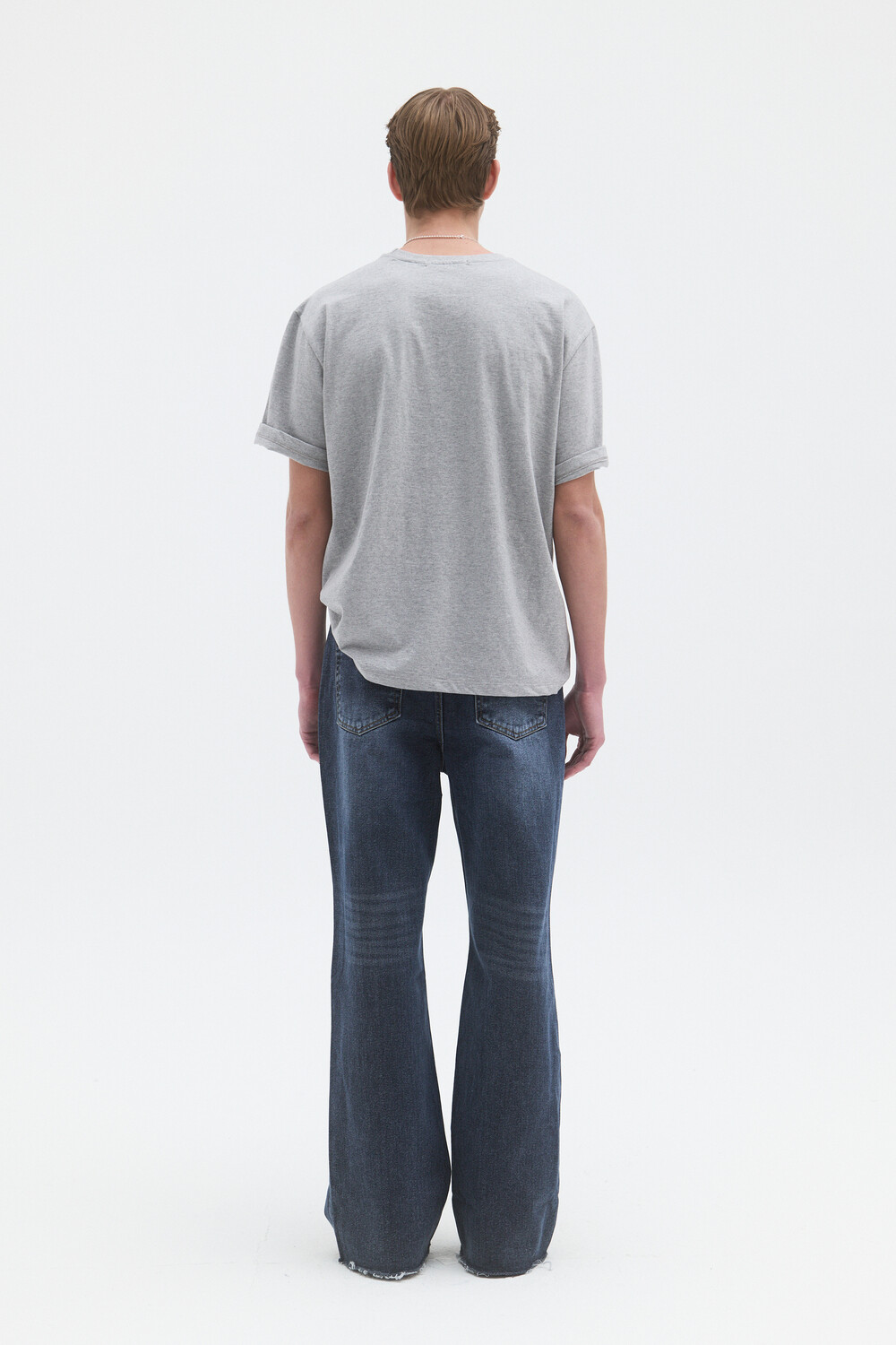 [WINDER] CF COTTON T-SHIRTS - MELANGE GREY
